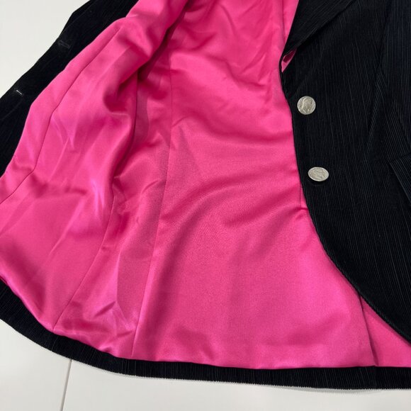Alice + Olivia Vintage Black Corduroy Blazer, Size M - Picture 15 of 17